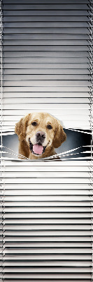 Blackout roller blind for window golden dog pattern