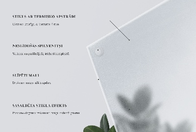 Square glass table top Semitransparent