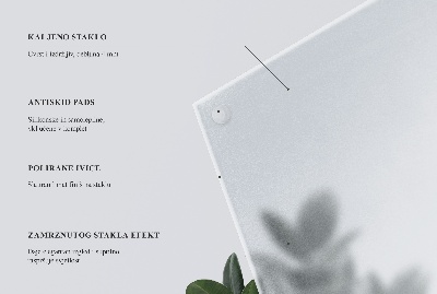 Round glass table top Semitransparent