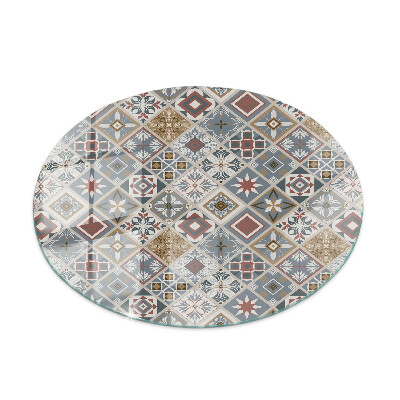 Table glass round Decorative mosaics with details
