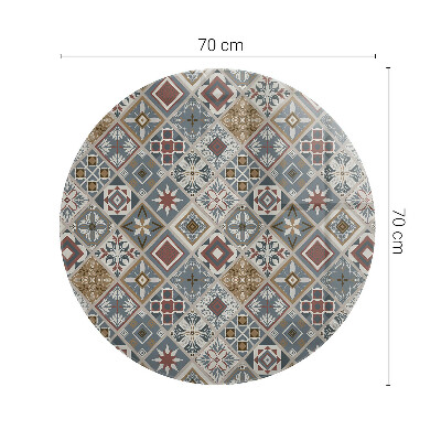 Table glass round Decorative mosaics with details
