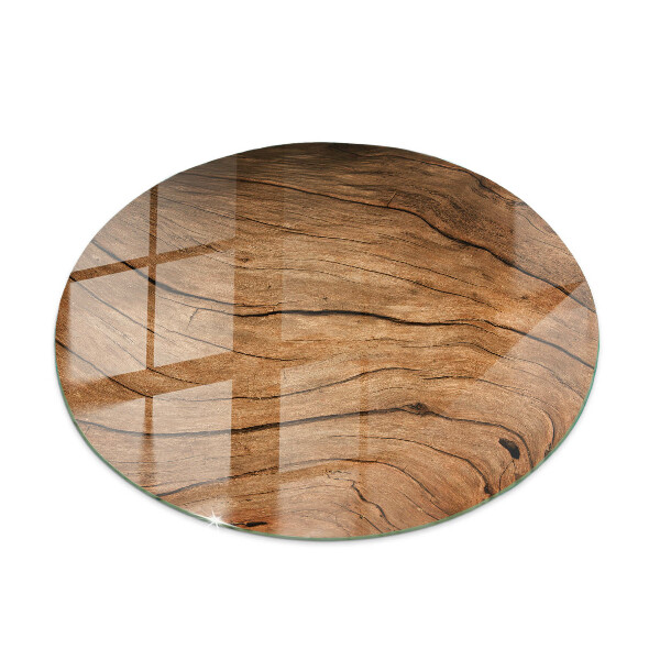 Circular glass table top Stylish forest motif