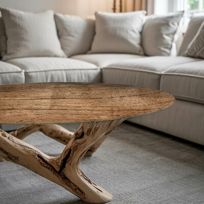 Circular glass table top Stylish forest motif