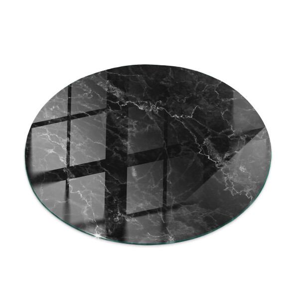 Round glass top for coffee table Marble with delicate veins