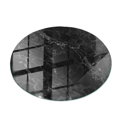 Round glass top for coffee table Marble with delicate veins