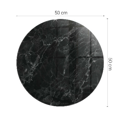 Round glass top for coffee table Marble with delicate veins