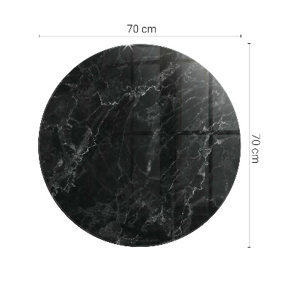 Round glass top for coffee table Marble with delicate veins