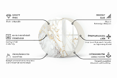 Table glass round Wood in harmony with resin