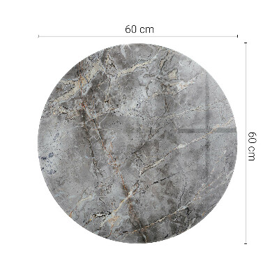 Circular glass table top Stylish marble pattern