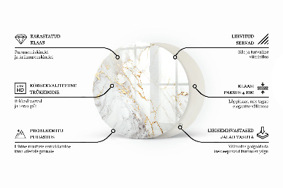 Table glass round The charm of natural wood