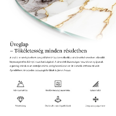 Table glass round The charm of natural wood