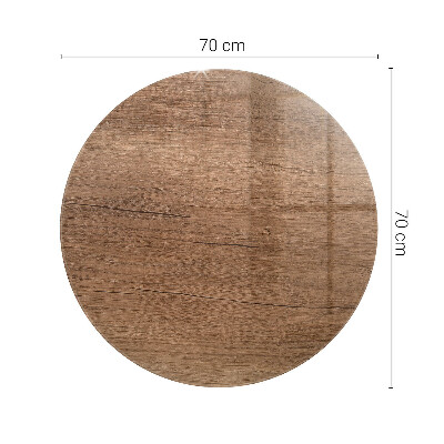 Table glass round The charm of natural wood