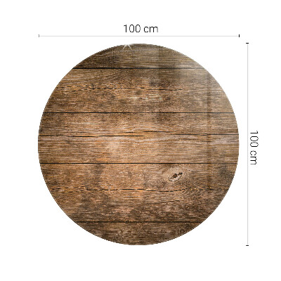 Circular glass table top Ecological wood structure