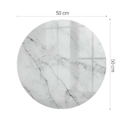 Round glass top for coffee table Pattern imitating marble