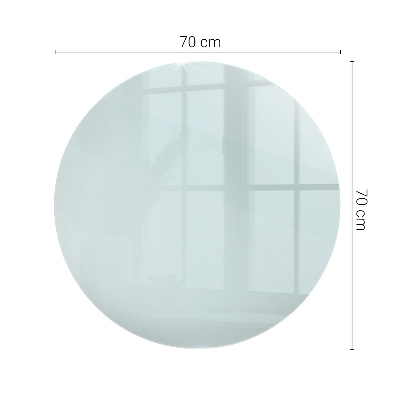 Round glass table top transparent