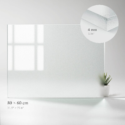 Rectagular glass table top Semitransparent