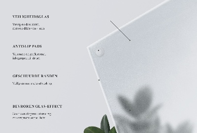 Rectagular glass table top Semitransparent