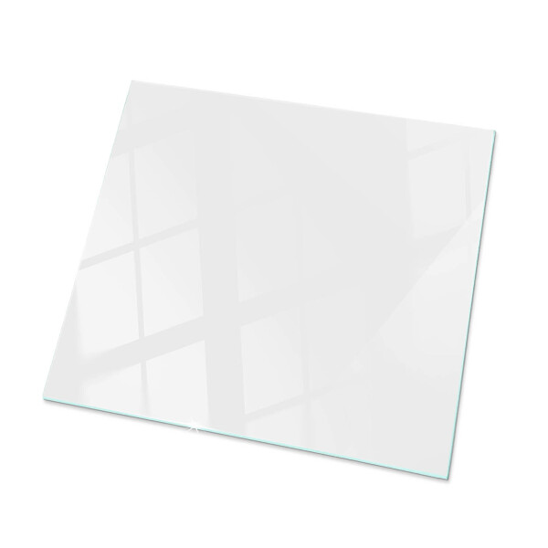 Rectangular tempered glass table top Pure white