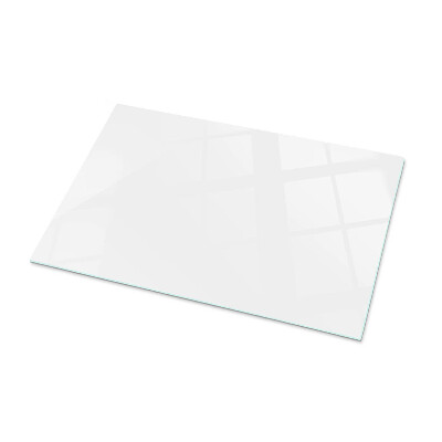 Rectangular tempered glass table top Pure white