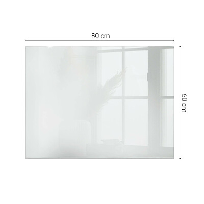 Rectangular tempered glass table top Pure white