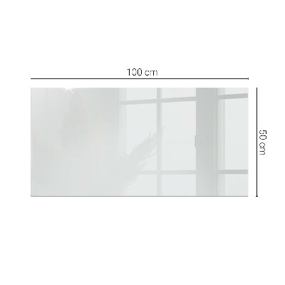 Rectangular tempered glass table top Pure white
