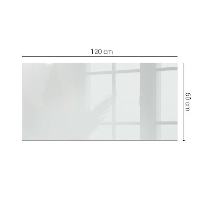 Rectangular tempered glass table top Pure white
