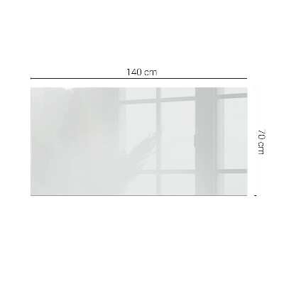 Rectangular tempered glass table top Pure white