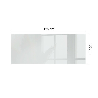 Rectangular tempered glass table top Pure white