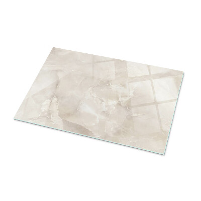 Rectangular glass to coffee table Marble graphic composition
