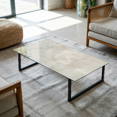 Rectangular glass to coffee table Marble graphic composition