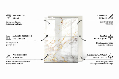 Rectangular top table Subtle marble veins