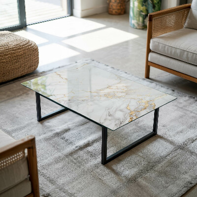 Rectangular top table Subtle marble veins