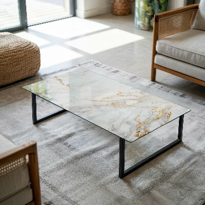 Rectangular top table Subtle marble veins