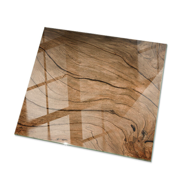 Rectangular glass to coffee table Stylish forest motif