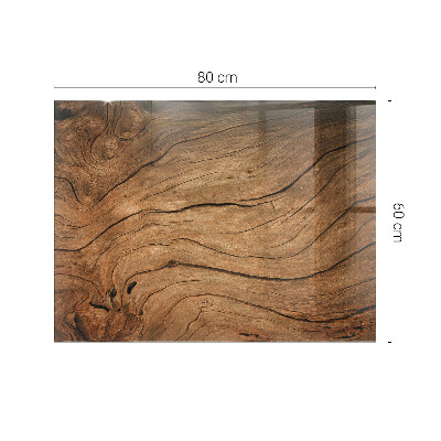 Rectangular glass to coffee table Stylish forest motif