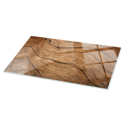Rectangular glass to coffee table Stylish forest motif
