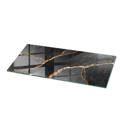 Rectangular glass to coffee table Marble veins in design