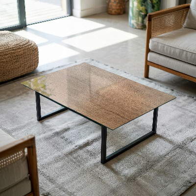 Rectangular tempered glass table top Marble graphic composition