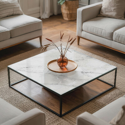 Rectangular top table Pattern imitating marble