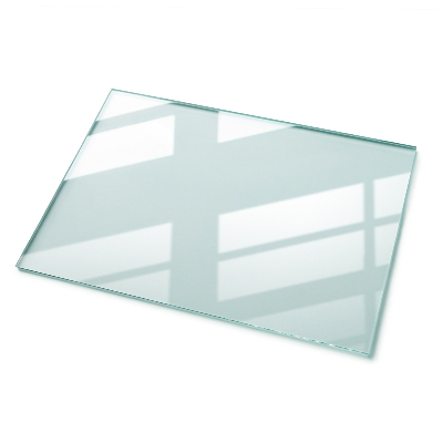 Rectangular glass for a table top transparent