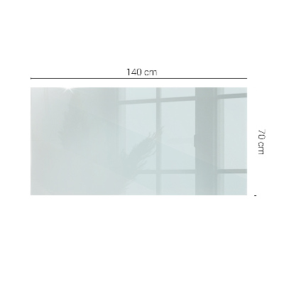 Rectangular glass for a table top transparent
