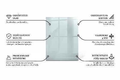 Rectangular glass for a table top transparent