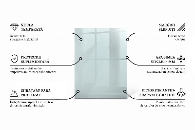 Rectangular glass for a table top transparent