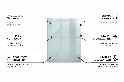 Rectangular glass for a table top transparent