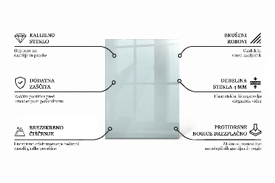 Rectangular glass for a table top transparent
