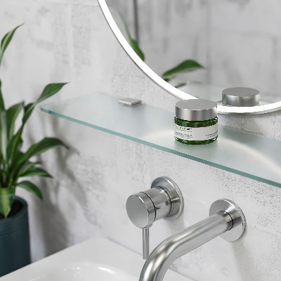 Glass bathroom shelf Semitransparent