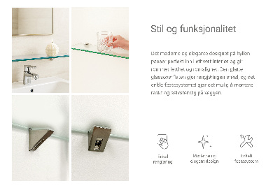 Glass bathroom shelf Semitransparent