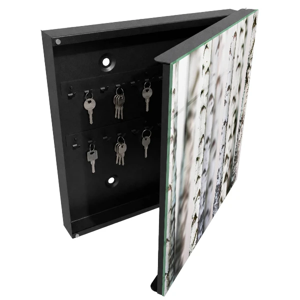 Birch trunks Key box for wall