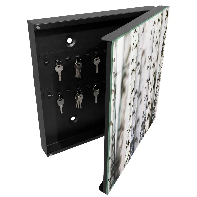 Birch trunks Key box for wall