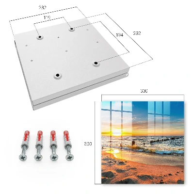 Wall-mounted key box sunset design